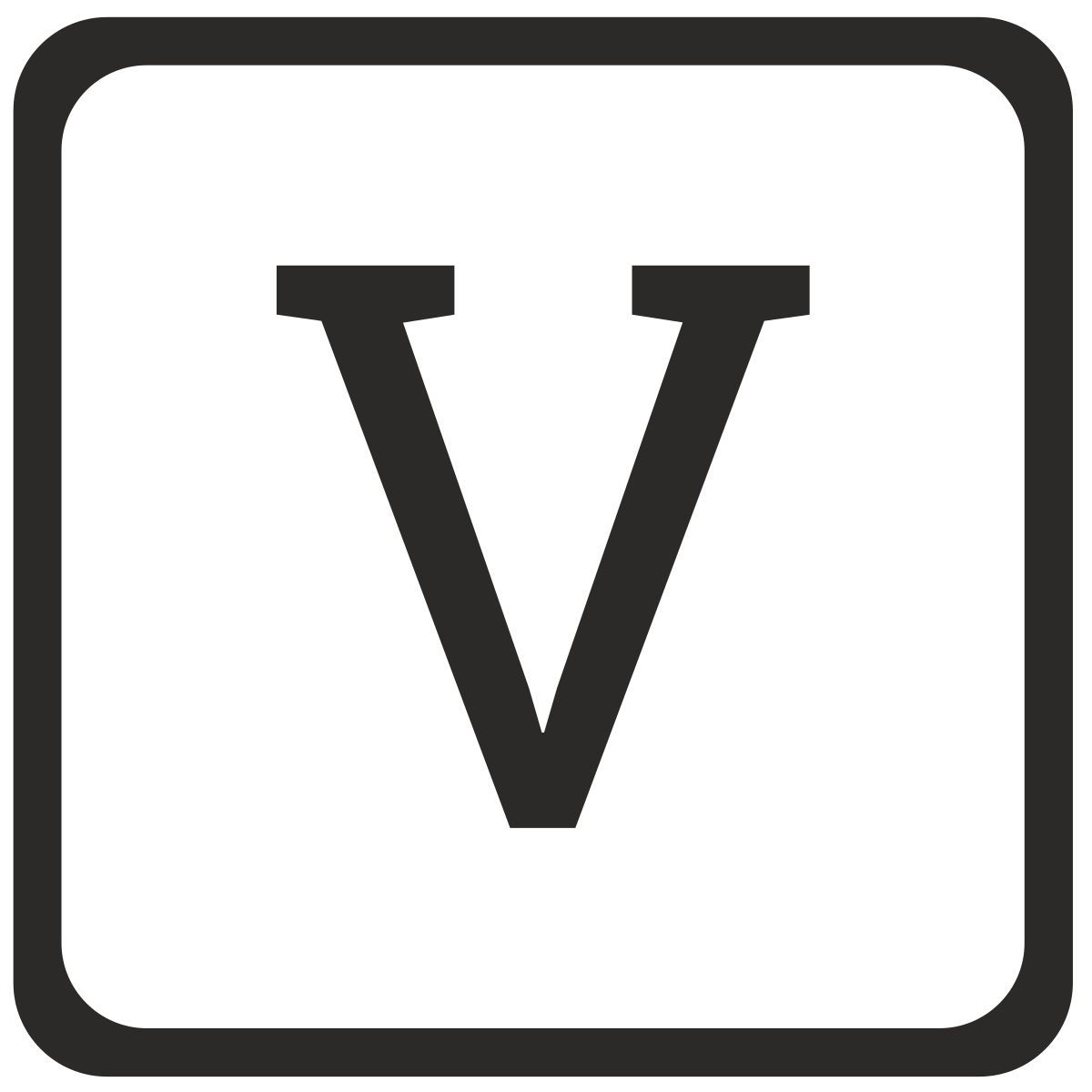 v icon