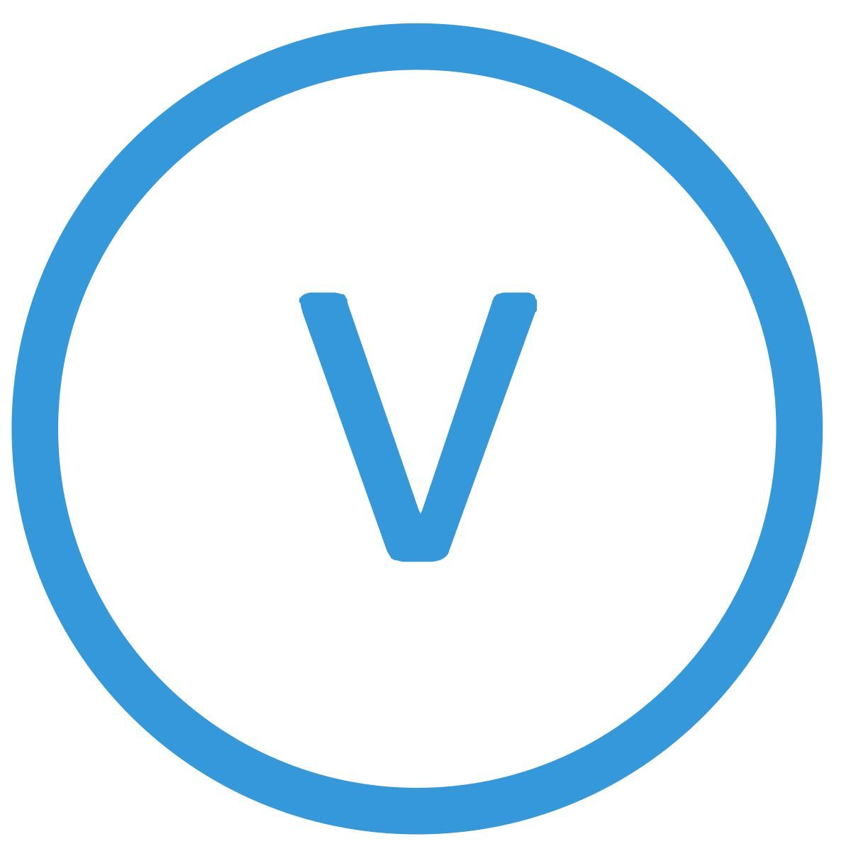 v icon