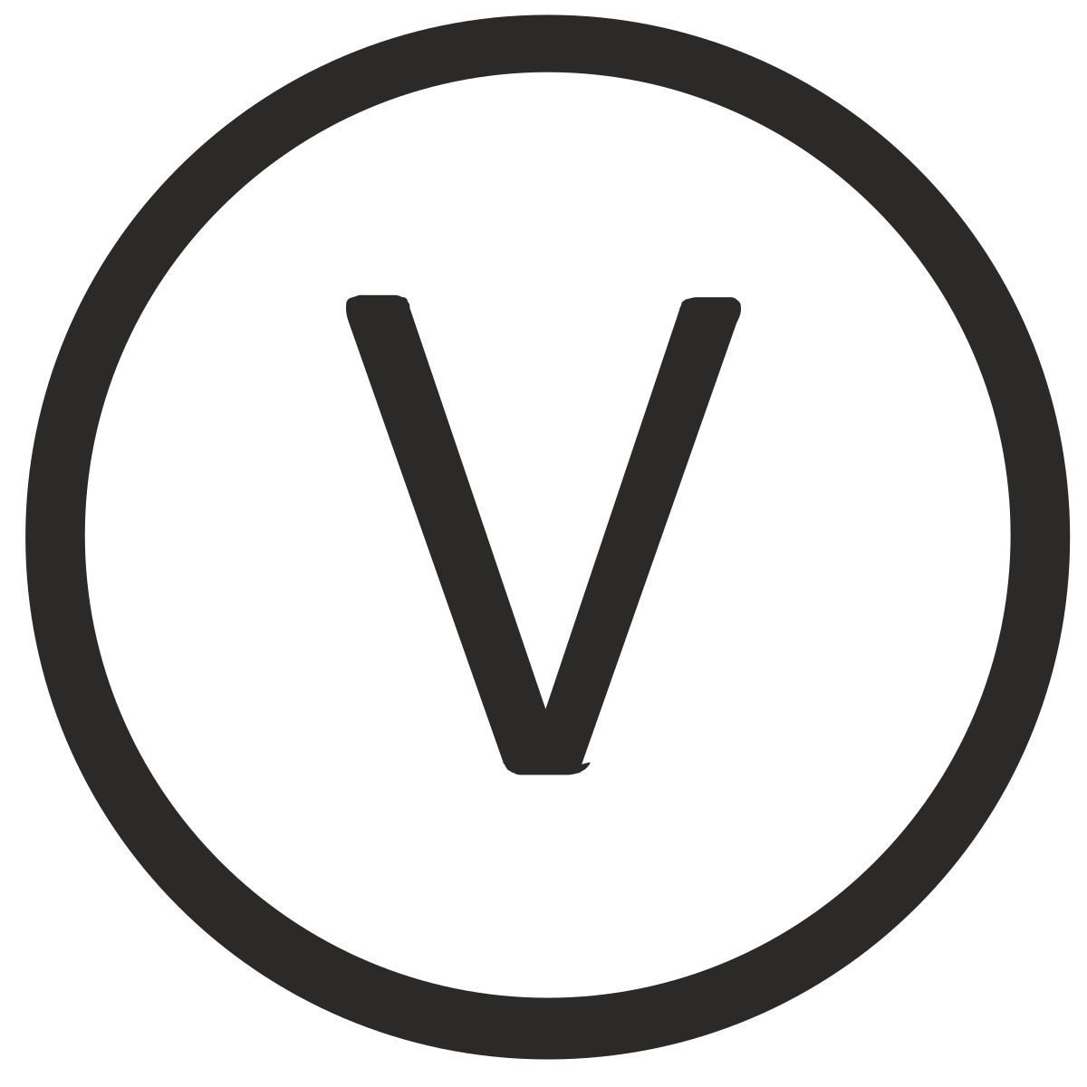 v icon