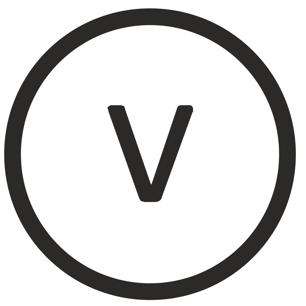 v icon