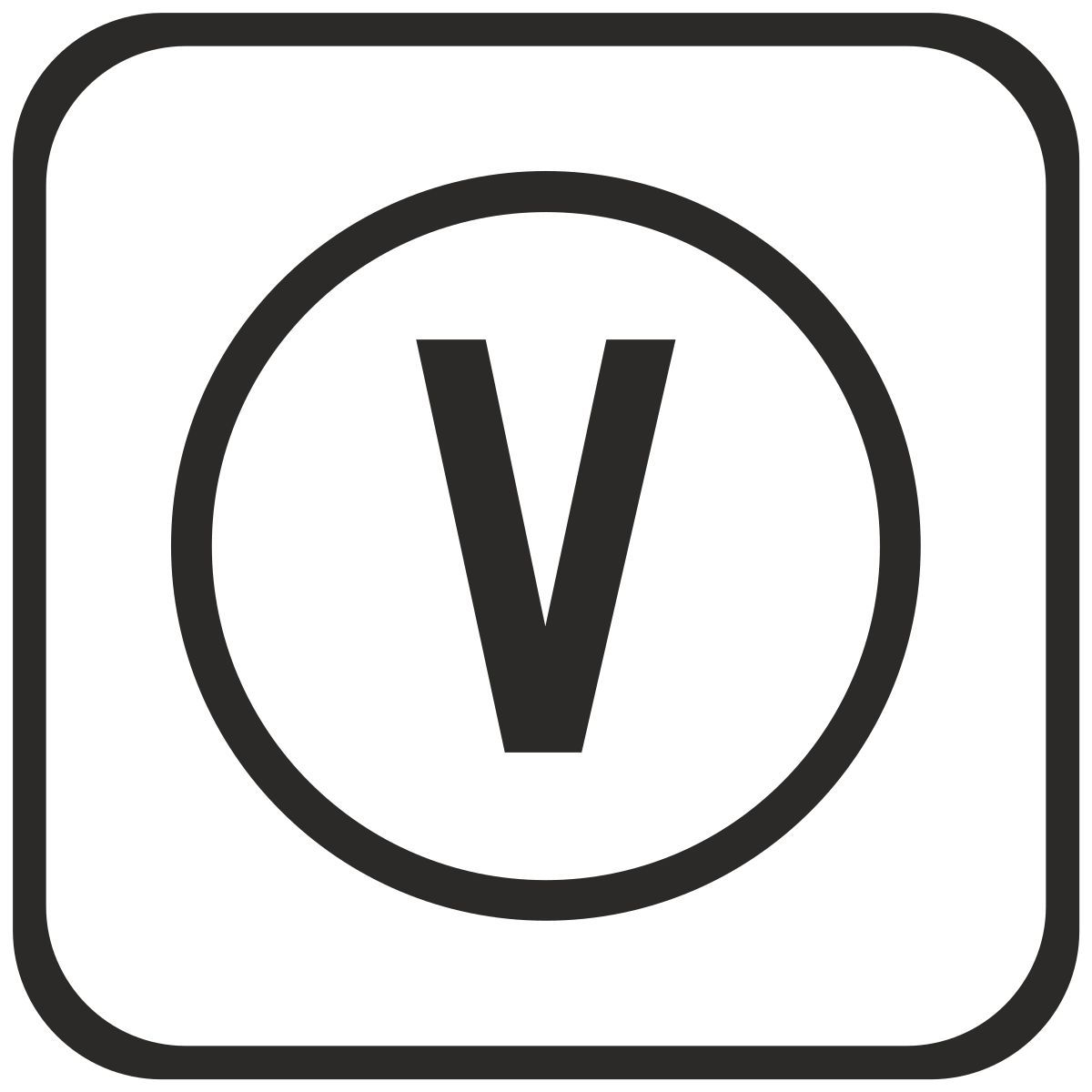 v icon