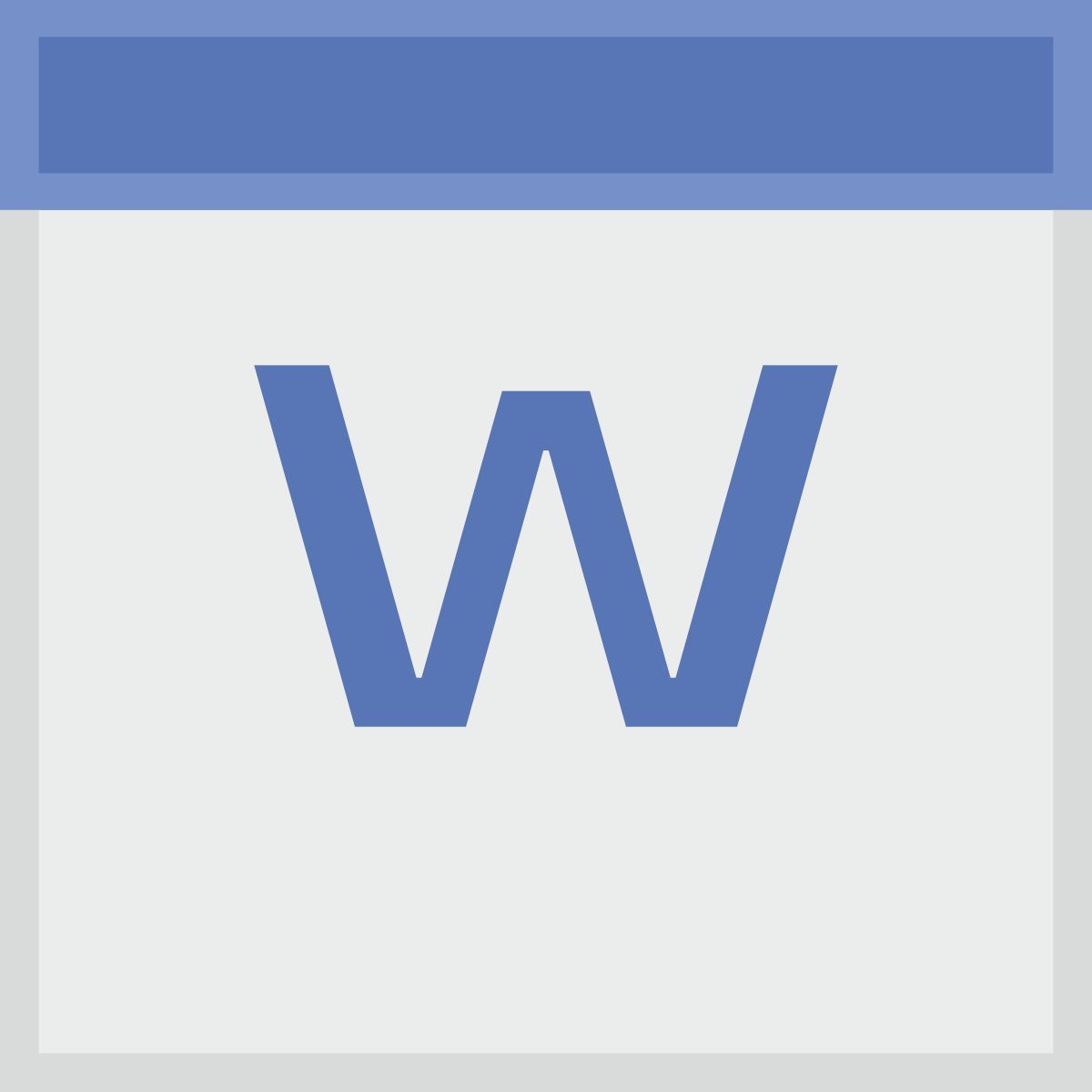 w icon