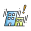 external building-emergency-filled-outline-others-maxicons icon