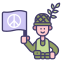external soldier-peace-others-maxicons icon