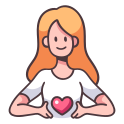 external woman-about-love-others-maxicons icon