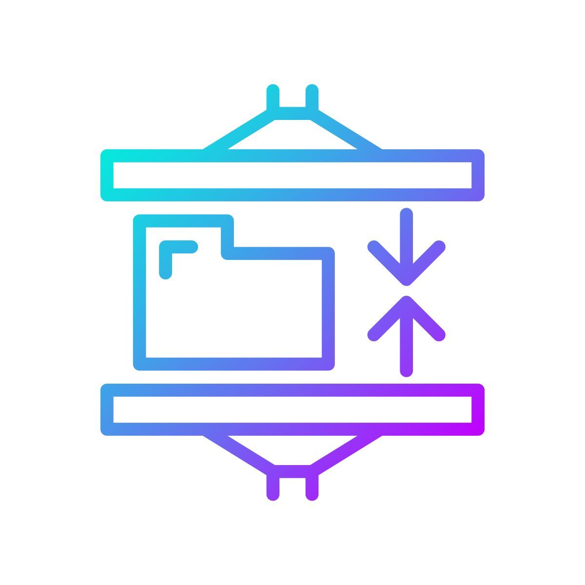 data compression technique icon