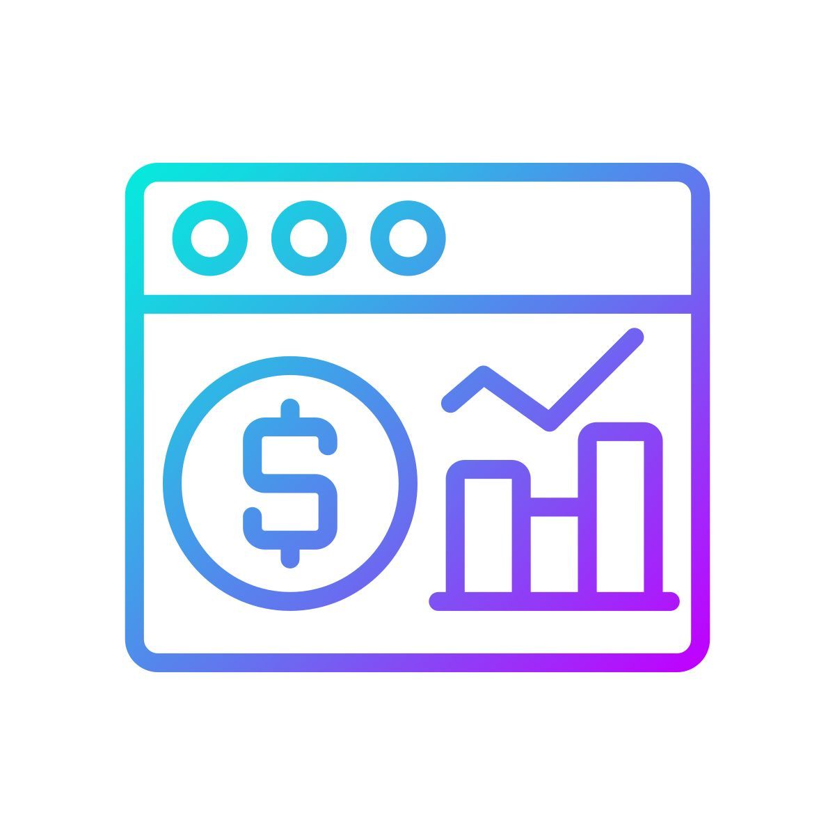 financial data analysis icon