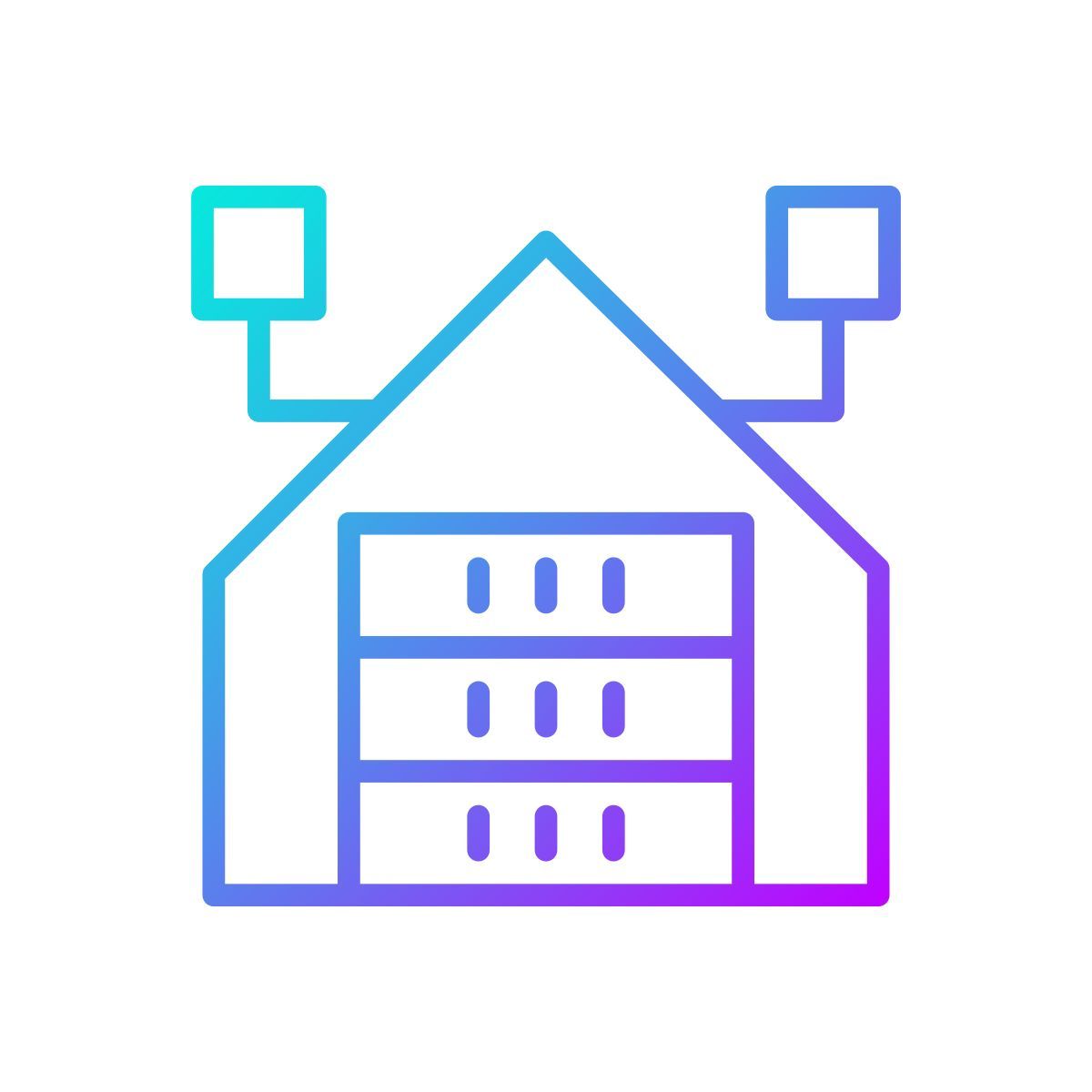 virtual information warehousing icon