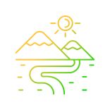 external Valley-land-types-others-papa-vector icon