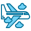 external airplane-logistics-blue-others-phat-plus icon
