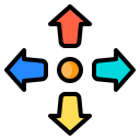 external arrow-arrows-color-line-others-phat-plus-8 icon