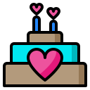 external cake-love-party-color-line-others-phat-plus icon