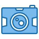 external camera-travel-tools-blue-others-phat-plus icon