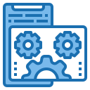 external communication-programming-blue-others-phat-plus-6 icon