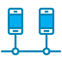 external connection-computer-networks-and-database-blue-others-phat-plus icon