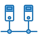 external connection-network-and-database-blue-others-phat-plus icon