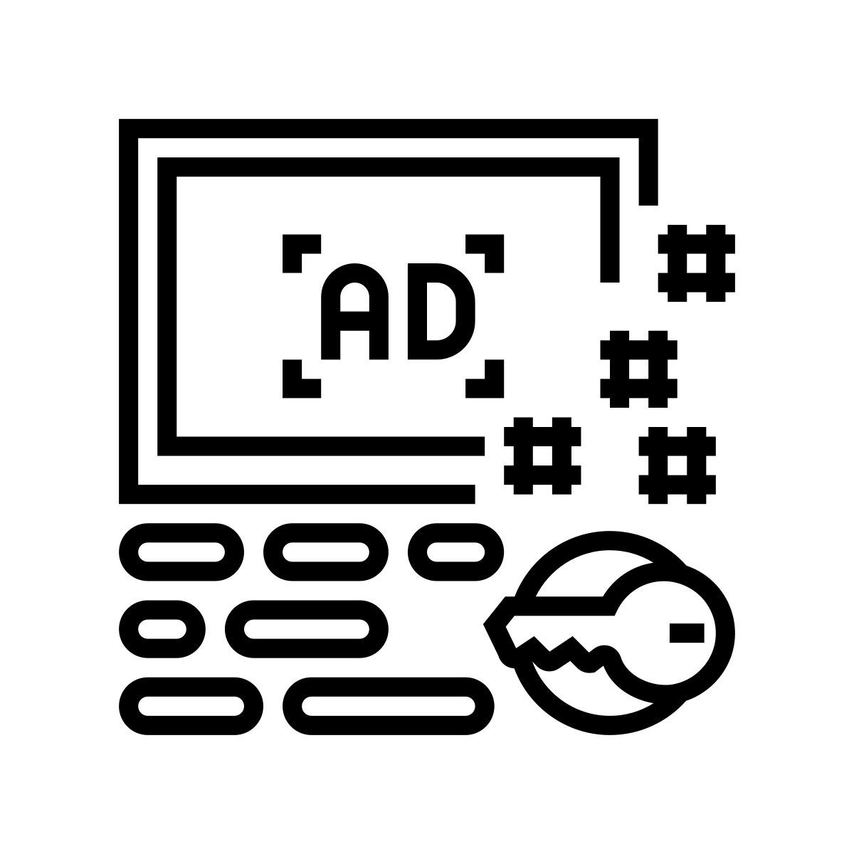advertising keywords icon