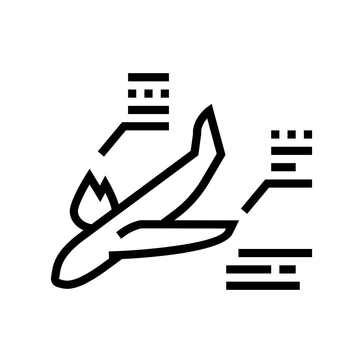 flugzeug crashtest icon