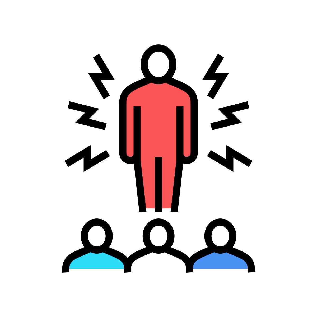 angry worker icon