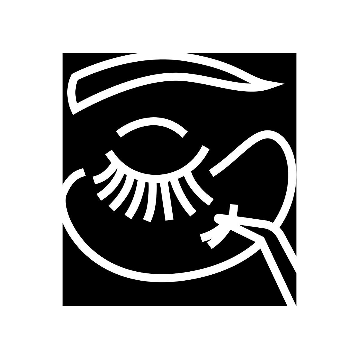 applying eyelashes icon