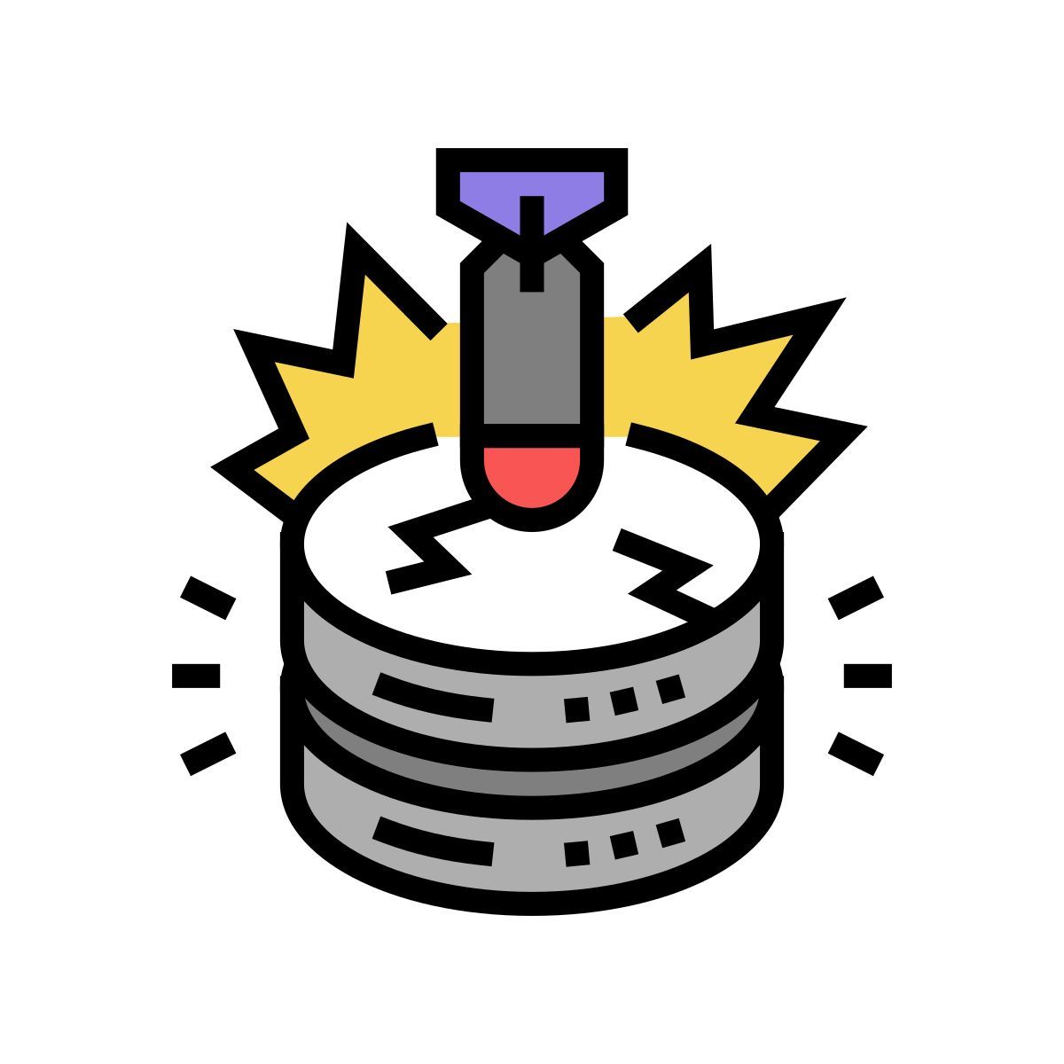 database attack icon