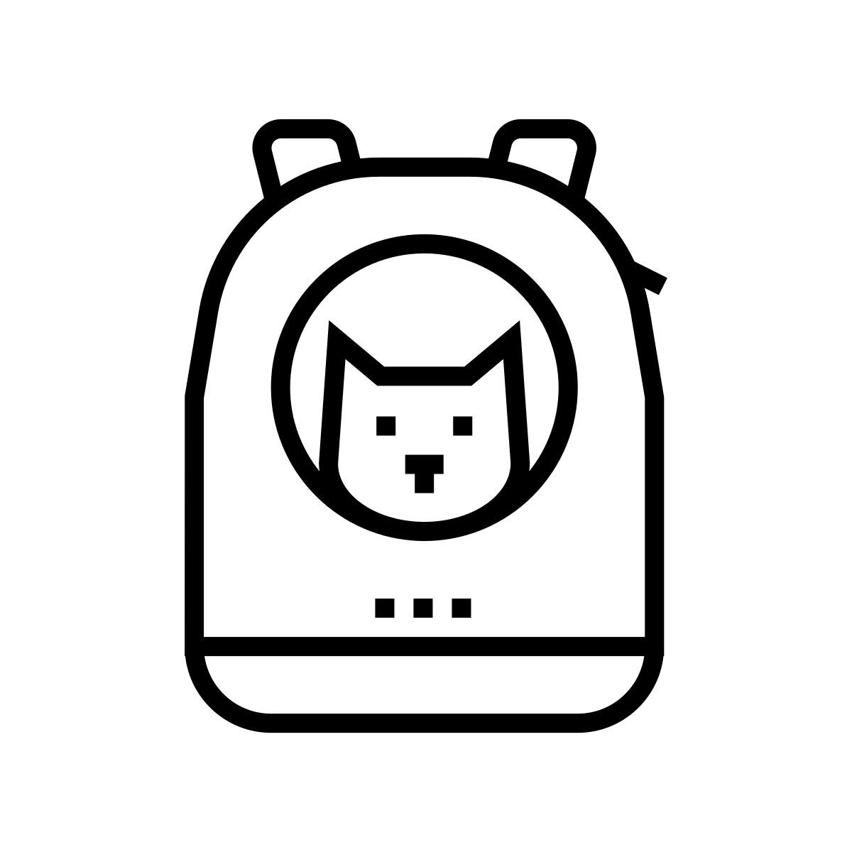 cat in backpack icon