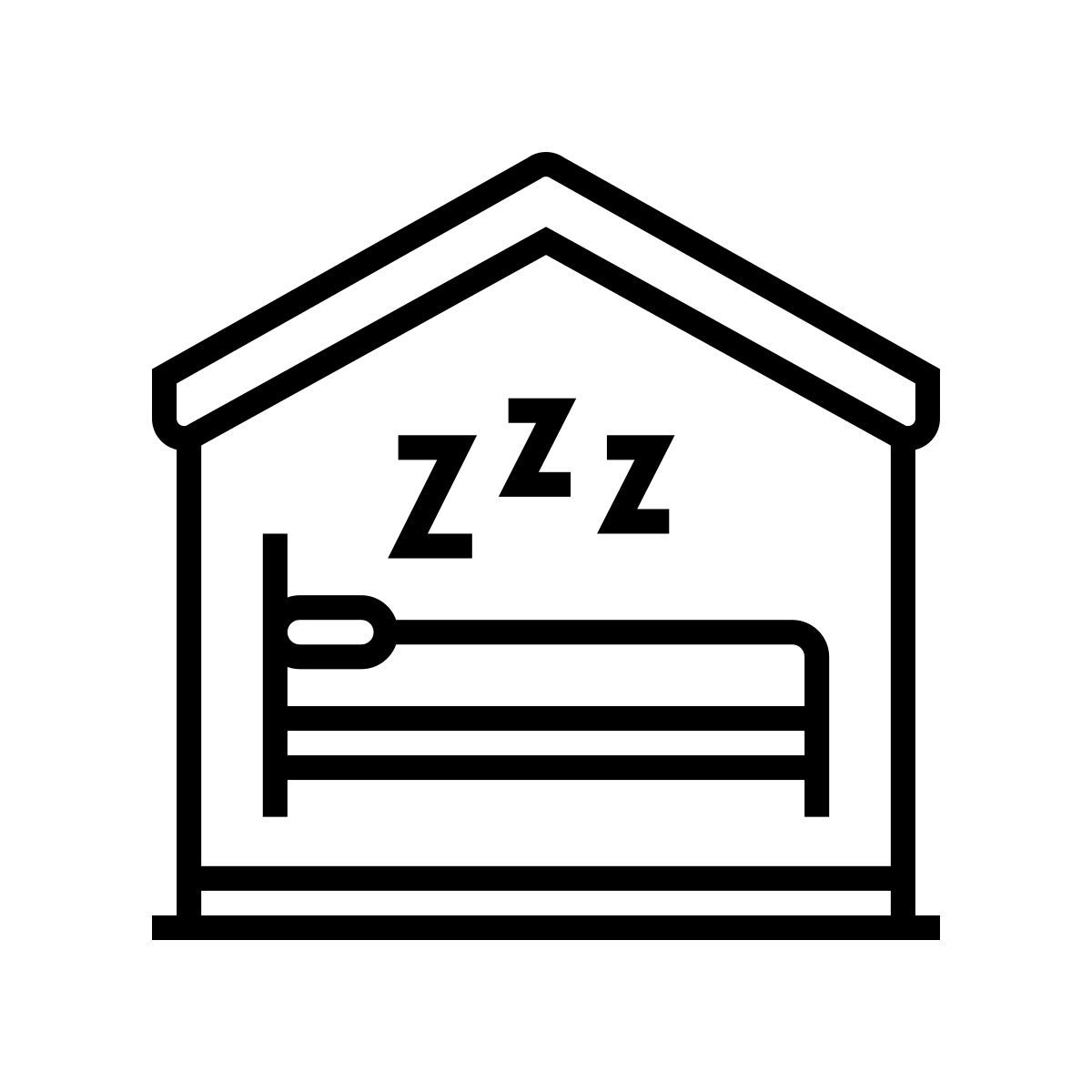sleeping bed icon