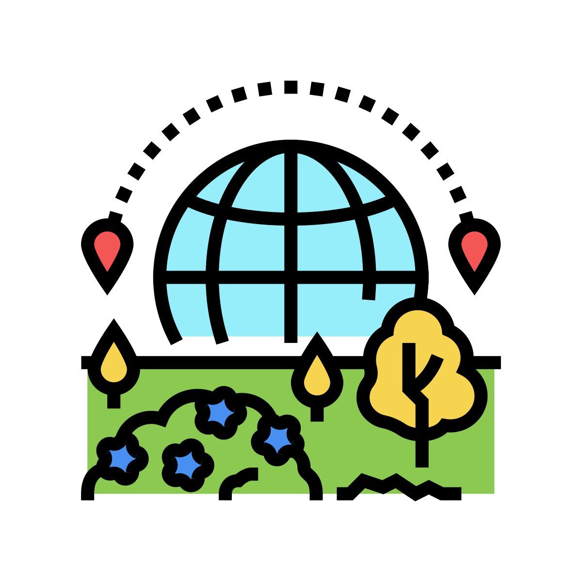 botanical tourism icon