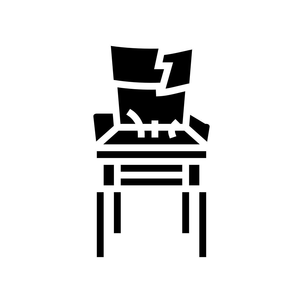 vieille chaise cassée icon