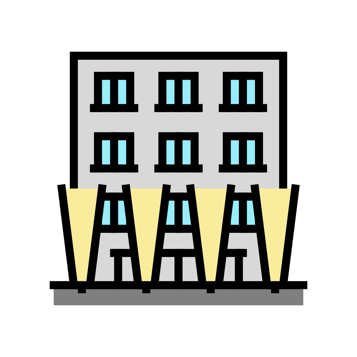 illuminazione degli edifici icon