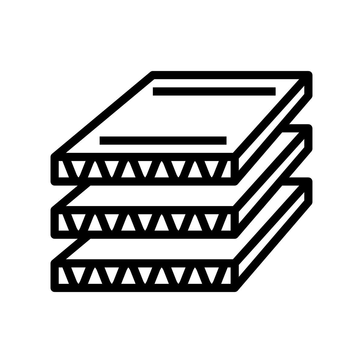 cardboard layers icon