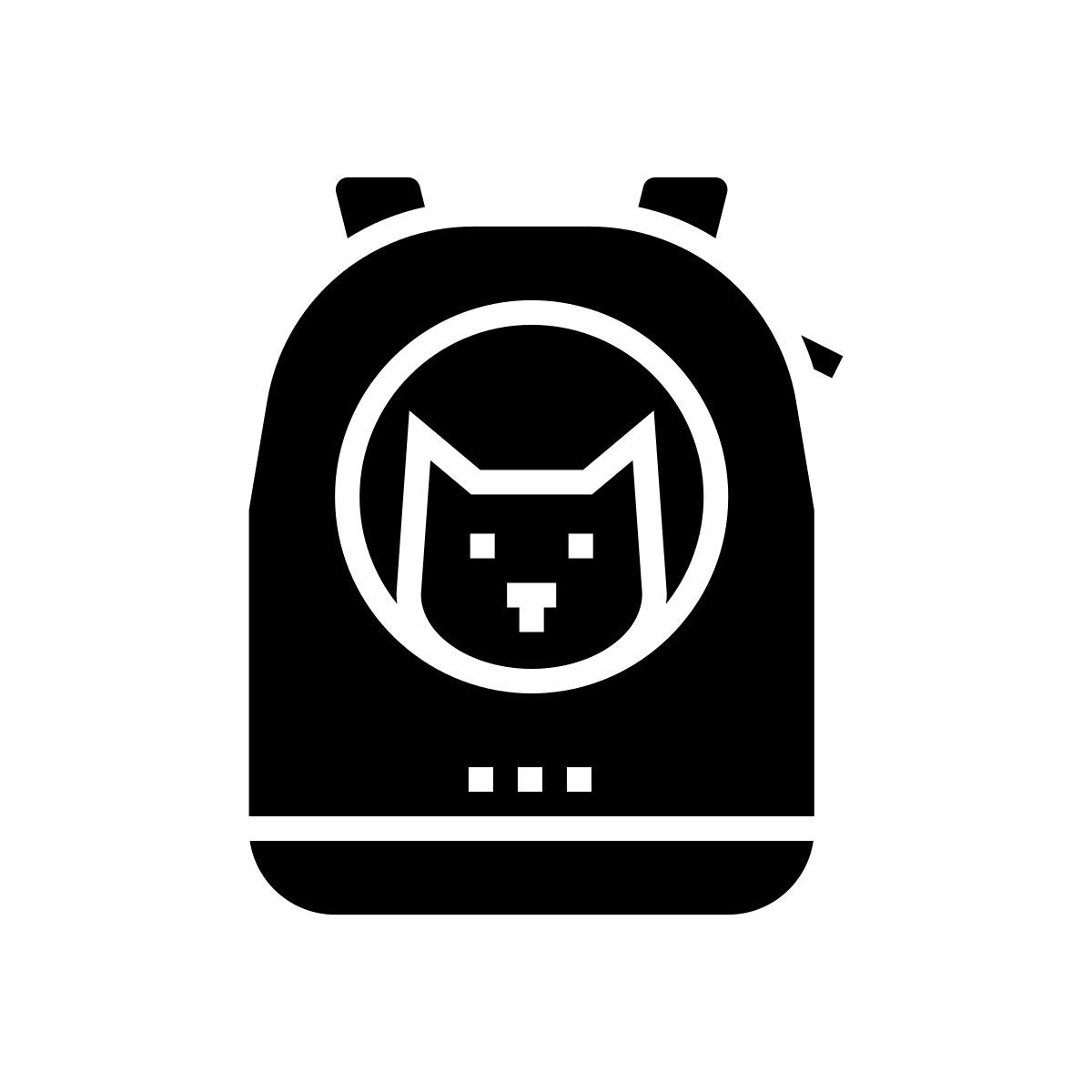 cat in backpack icon
