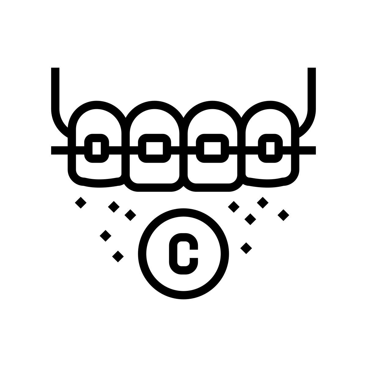ceramic braces icon