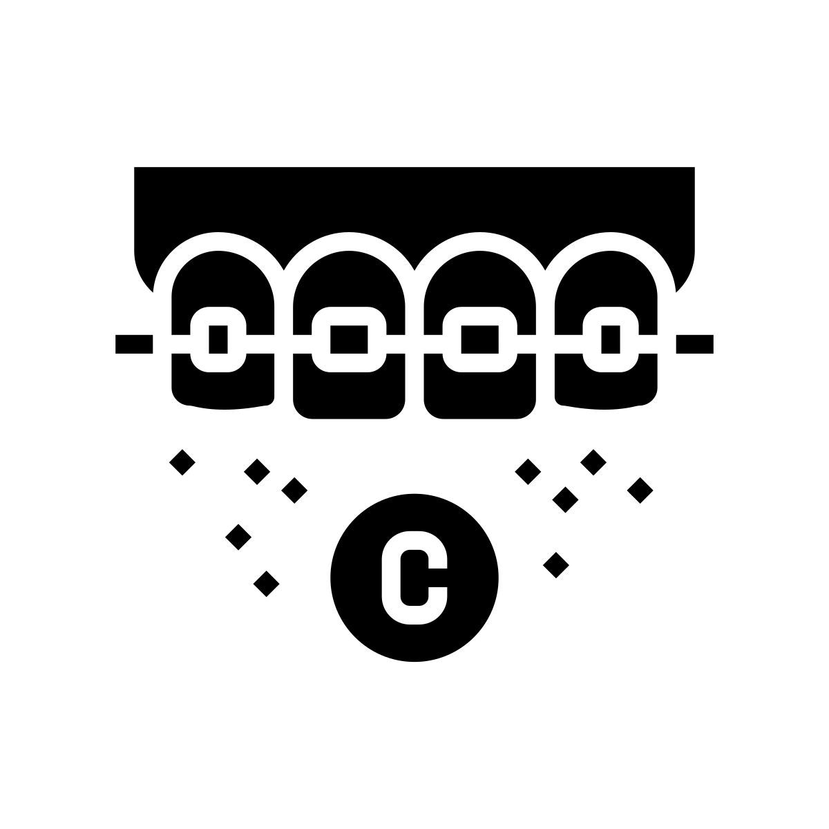 ceramic braces icon