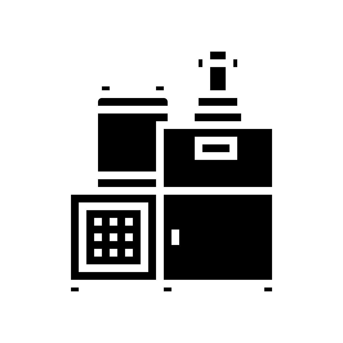 chocolate industry machine icon