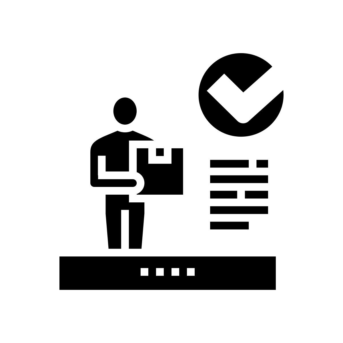 cliente recebendo encomenda icon