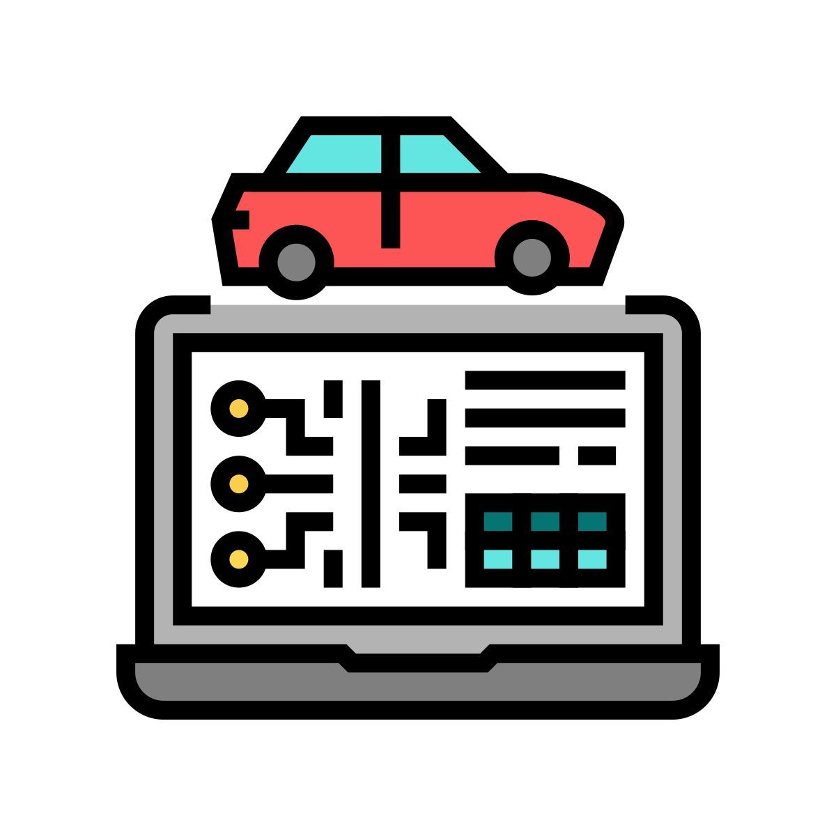 car computer diagnostic icon