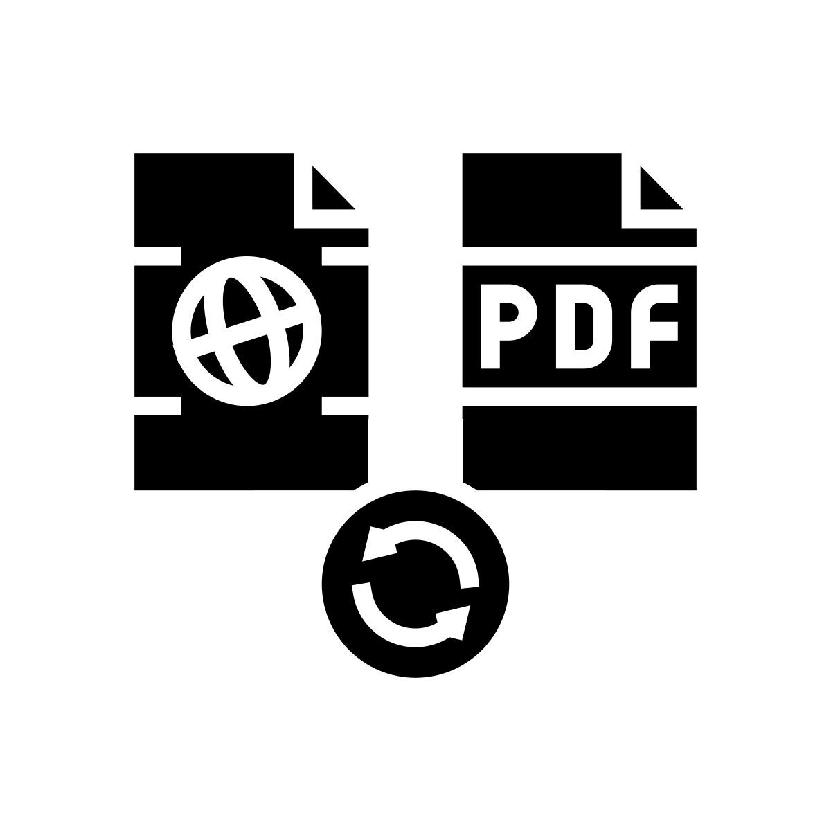 convertire la pagina del sito web in pdf icon