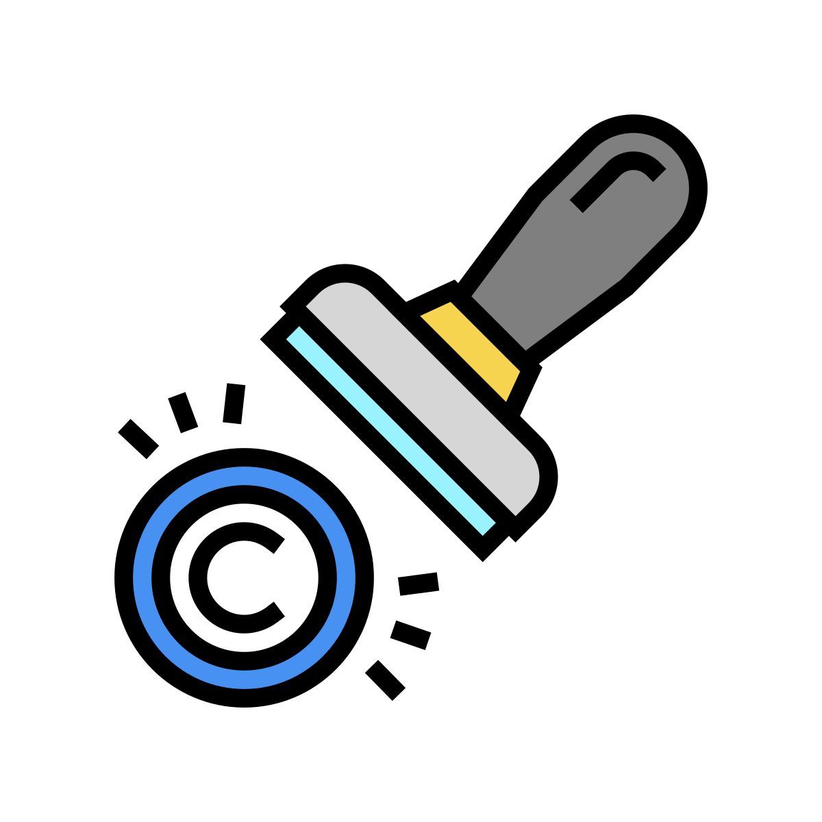 copyright stamp icon