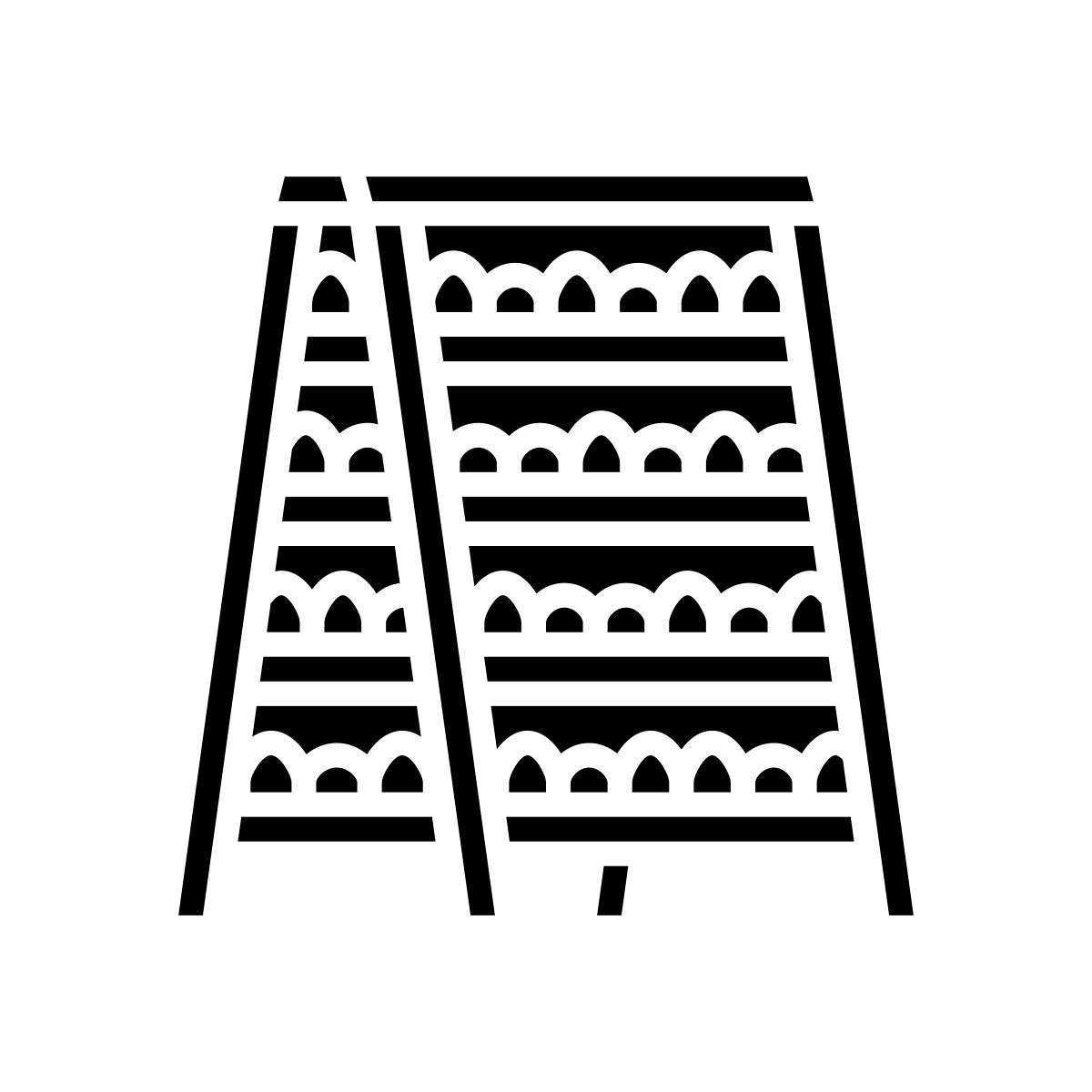 domestic plants on shelves icon