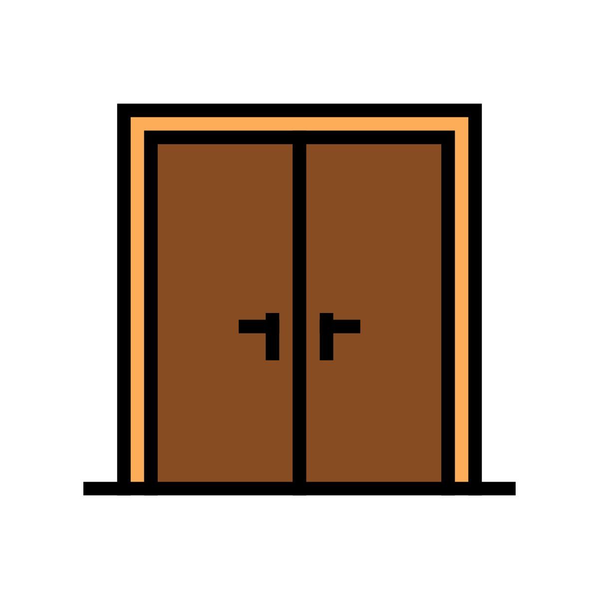 doppelte holztür Icon