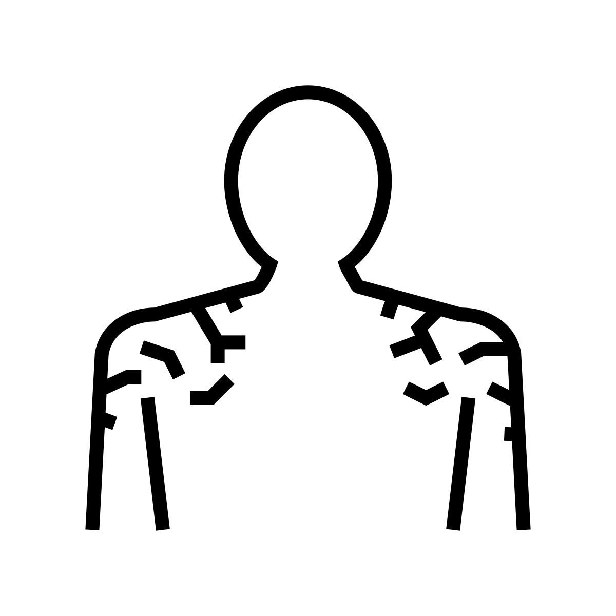 dry shoulders icon