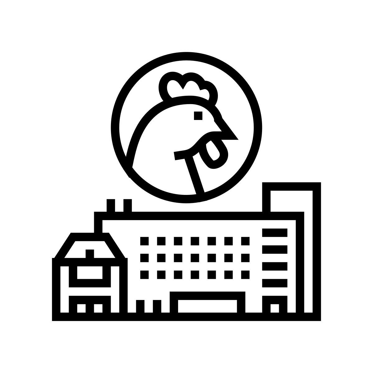 poultry factory icon