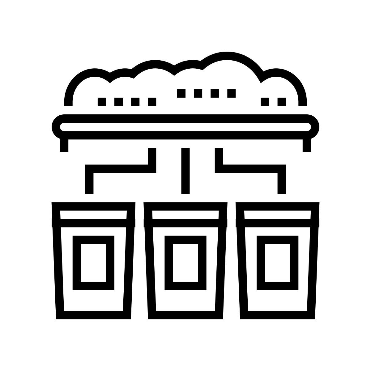 garbage sorting machine icon