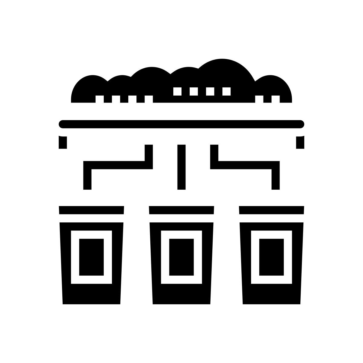 garbage sorting machine icon