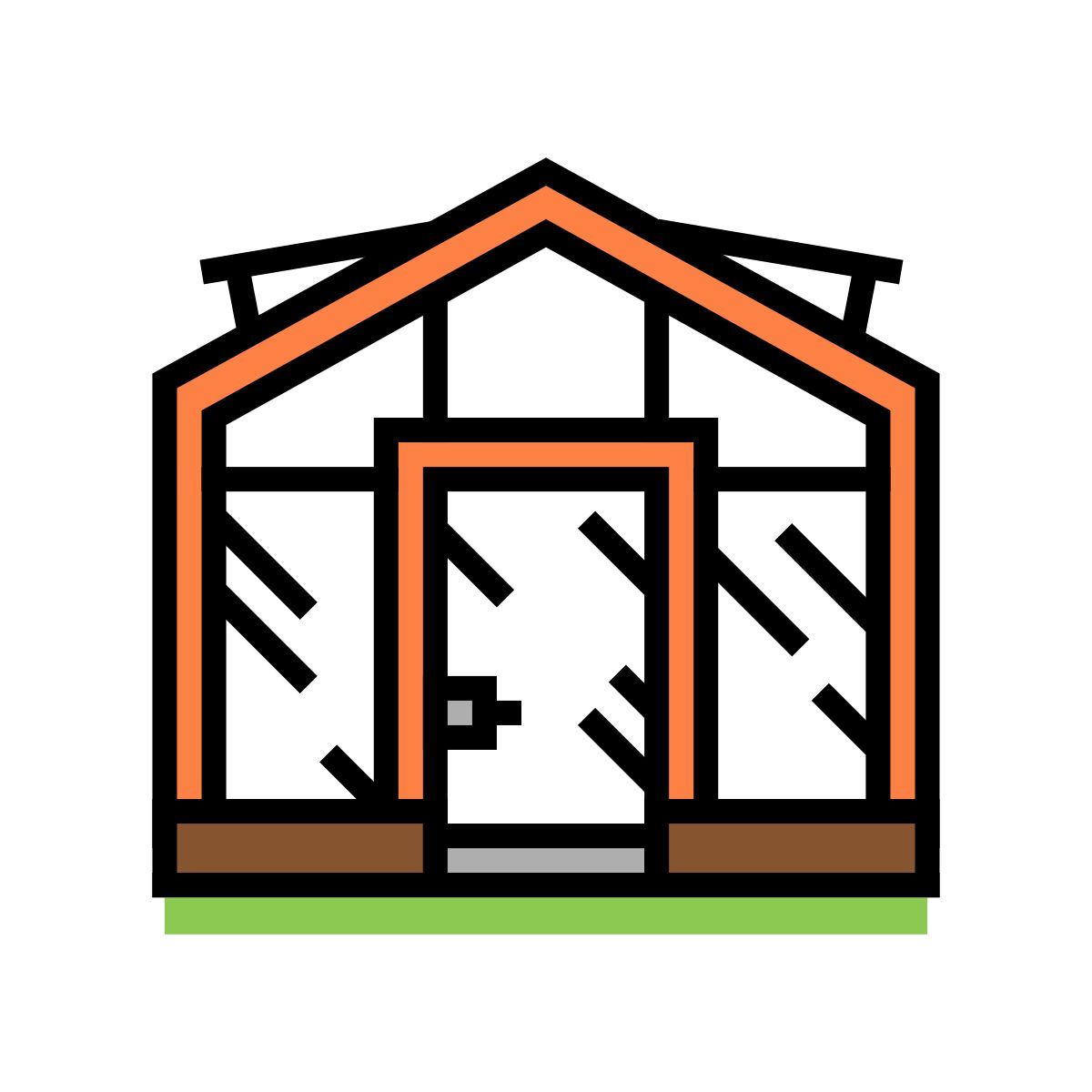 glass greenhouse icon