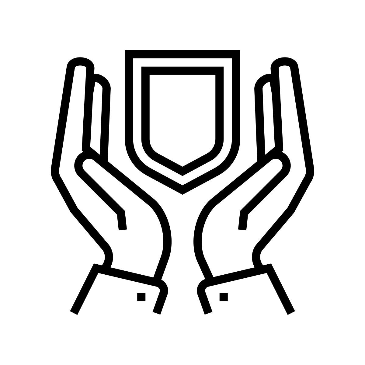 手拿着盾牌 icon