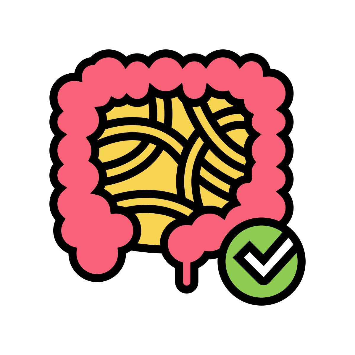 healthy intestine icon