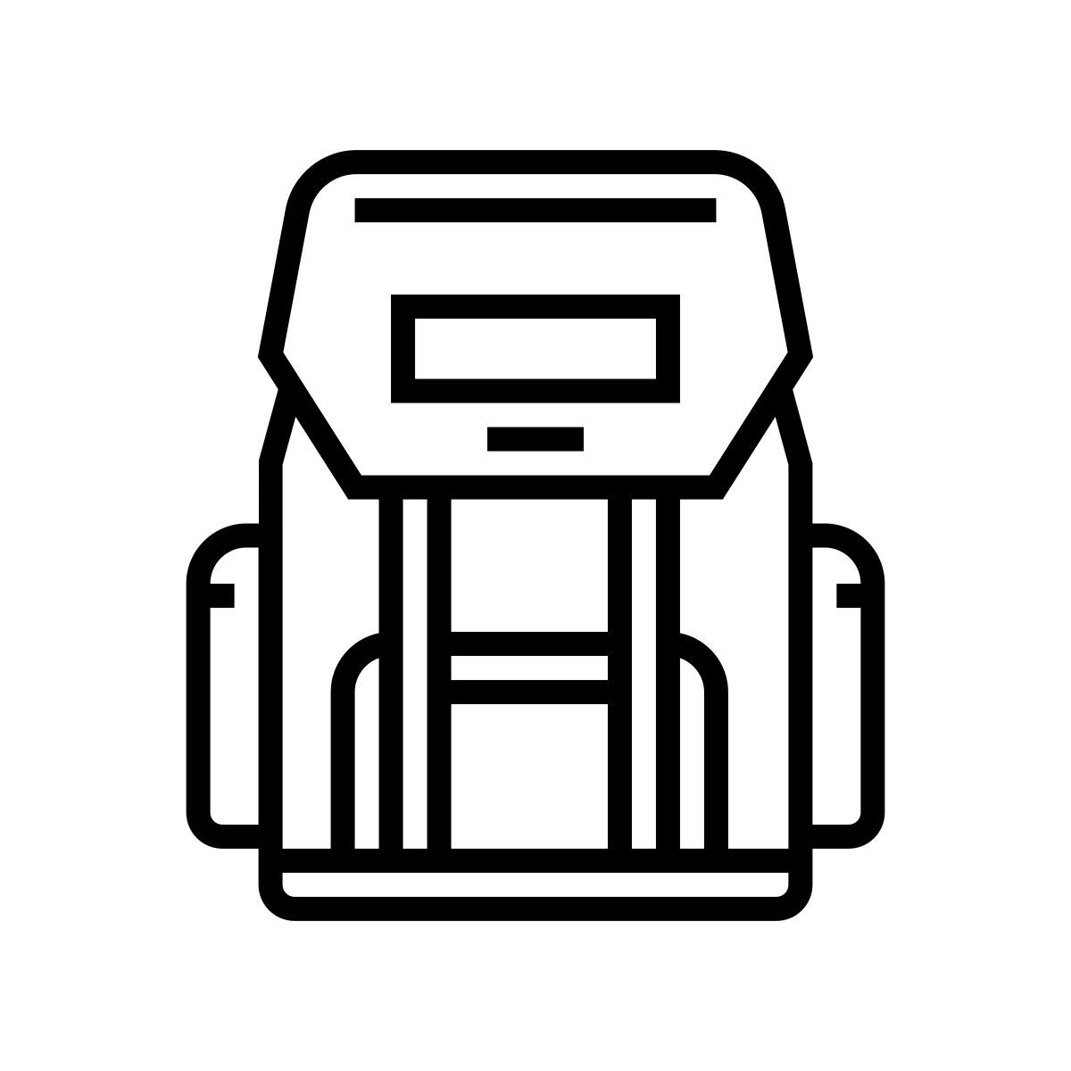 hiking backpack icon