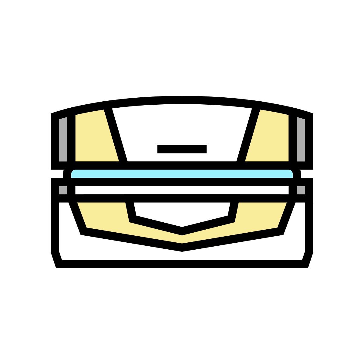 horizontal closed solarium cabin icon